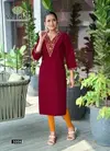 Five Star Vol 3 By Vaniska Vatican Silk Embroidery Online Long Kurtis Wholesale
